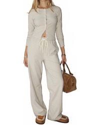 Bailey Rose - Coastal Striped Drawstring Lounge Pants - Lyst