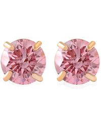Pompeii3 - 1/2ct Pink Lab Grown Diamond Screw Back Studs Earrings 14k Gold - Lyst