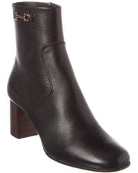 Ferragamo - Otello Leather Bootie - Lyst