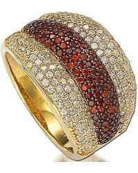 Suzy Levian - Over Sterling Cubic Zirconia Reddish Ring - Lyst