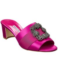 Manolo Blahnik - Martanew 50 Satin Sandal - Lyst