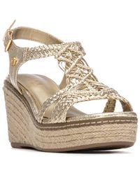 Xti - Jute Wedge Braided Sandals - Lyst