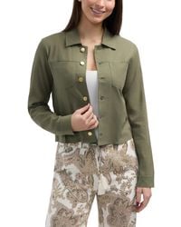 Ellen Tracy - Linen Blend Jacket - Lyst