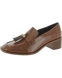 Franco Sarto - Donna Patent Square Toe Loafer Heels - Lyst
