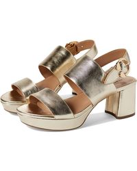 Aerosoles - Camera Sandals Leather Platform Block Heel Zpo2160 - Lyst
