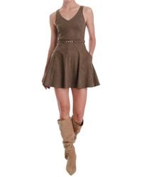 Karina Grimaldi - Hanna Suede Mini Dress - Lyst