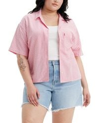 Levi's - Trendy Joyce Gingham Resort Camp Shirt Check Fts1059 - Lyst