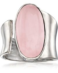 Ross-Simons - Oval Rose Quartz Wrap Ring - Lyst