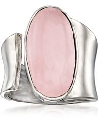 Ross-Simons - Oval Rose Quartz Wrap Ring - Lyst