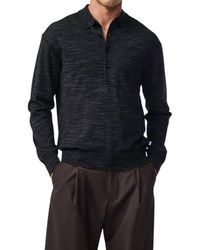 NN07 - Raymond Long Sleeve Polo Sweater - Lyst