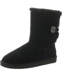 Koolaburra - Nalie Short Suede Faux Fur Winter & Snow Boots - Lyst