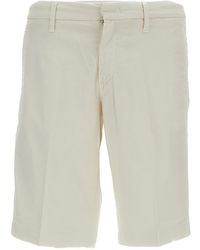 Fay - Tailored Chino Bermuda Shorts With Stretch Cotton Gabardine Composition - Lyst