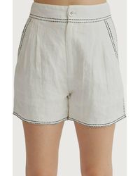 Crescent - Angela Contrast Stitch Shorts - Lyst