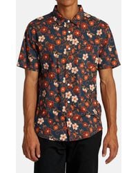 RVCA - Anytime Short Sleeve Woven Shirt - Lyst