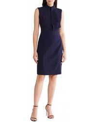 Eliza J - Tie Neck Sleeveless Sheath Dress - Lyst