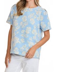 Umgee - Metallic Floral Top - Lyst