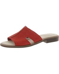Clarks - Declan Flo Leather Slip-on Slide Sandals - Lyst