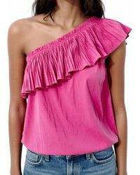 Ramy Brook - One Shoulder Pleated Top - Lyst