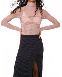 Free People - Under It All Long Sleeve Mock Neck Bodysuit - Lyst