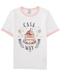 CASABLANCA - Casa Way Graphic Flamingo Tennis Organic Cotton T-Shirt - Lyst