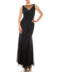 Aidan Mattox - Sleeveless Embellished Evening Dress - Lyst
