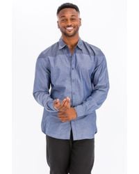 TRUEDAMES - Two Tone Long Sleeve Button Down Shirt - Lyst