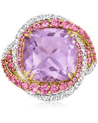 Ross-Simons - Amethyst And . Sapphire Ring With . Diamonds - Lyst