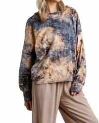 Umgee - Tie Dye Twisted Collar Sweater - Lyst