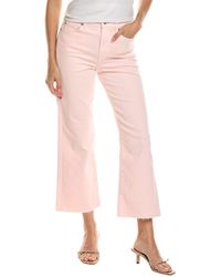7 For All Mankind - Cropped Alexa Rosewater Wide Jean - Lyst
