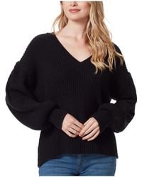Jessica Simpson - Knit Long Sleeve V-neck Sweater - Lyst