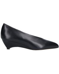 Jil Sander - Arc Pointed Toe Leather Pumps - Lyst