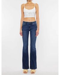Kancan - Mid Rise Flare Jean - Lyst