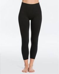 SPANX Look at Me Now Seamless Leggings Heather Charcoal LG 