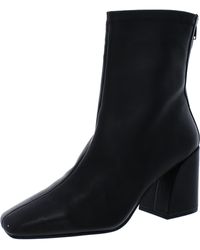 Aqua - Julie Leather Square Toe Mid-calf Boots - Lyst