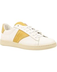 Rhude - And Mustard Leather Court Sneakers - Lyst