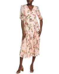 Maison Tara - Printed Serena Short Sleeve Midi Dress - Lyst
