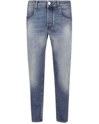 Jacob Cohen - Slim Fit Light Cropped Leg Denim Jeans - Lyst