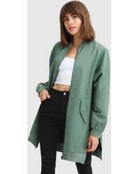 Belle & Bloom - Chasing You Long Bomber Jacket - Lyst