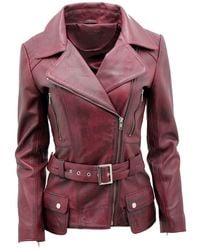Infinity Leather - Long Leather Biker Jacket-Quito - Lyst