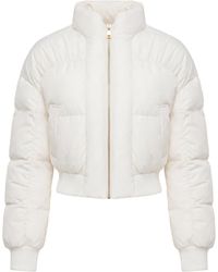 Elisabetta Franchi - Butter Cropped Down Jacket - Lyst