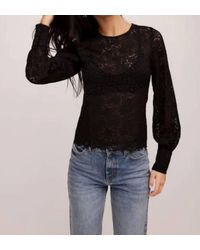 Fifteen Twenty - Ina Stretch Lace Long Sleeve Top - Lyst