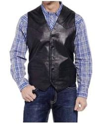 Cripple Creek - Five Button Genuine Nappa Lamb Leather Vest - Lyst