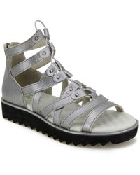 Jambu - Rome Leather Flatform Gladiator Sandals - Lyst