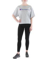 Champion - Plus Cropped Logo Pullover Top - Lyst