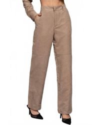 Active Basic - Suede Straight Leg Pants - Lyst
