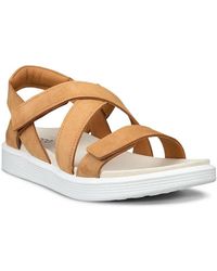 Ecco - Soft Cross Strap Sandal - Lyst