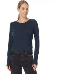 Eileen Fisher - Top Streetch Sheer Slim Fit Long Sleeve Asm260 - Lyst