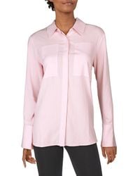 Calvin Klein - Lightweight Collared Button-Down Top - Lyst