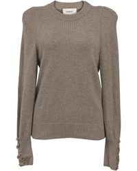 Ba&sh - Keane Crew Neck Knitted With Decorative Cuffs Sweater - Lyst