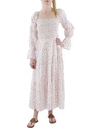 Lucy Paris - Floral Print Puff Sleeve Maxi Dress - Lyst